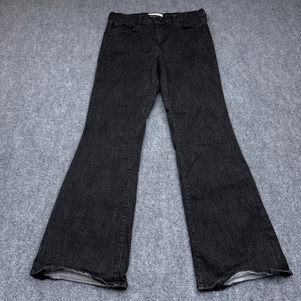 Gap 1969 Sculpt Perfect Boot Jeans Women's 31R Black Rinse Stretch Denim Midrise